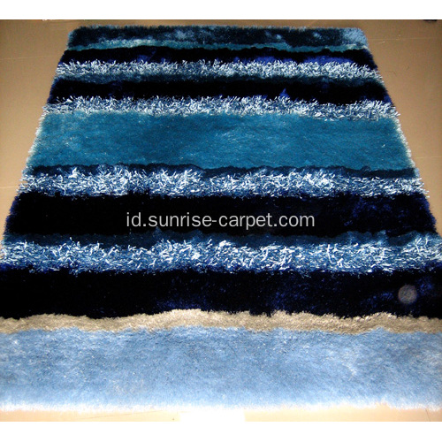 Jalur sutra dan Viscose garis desain karpet